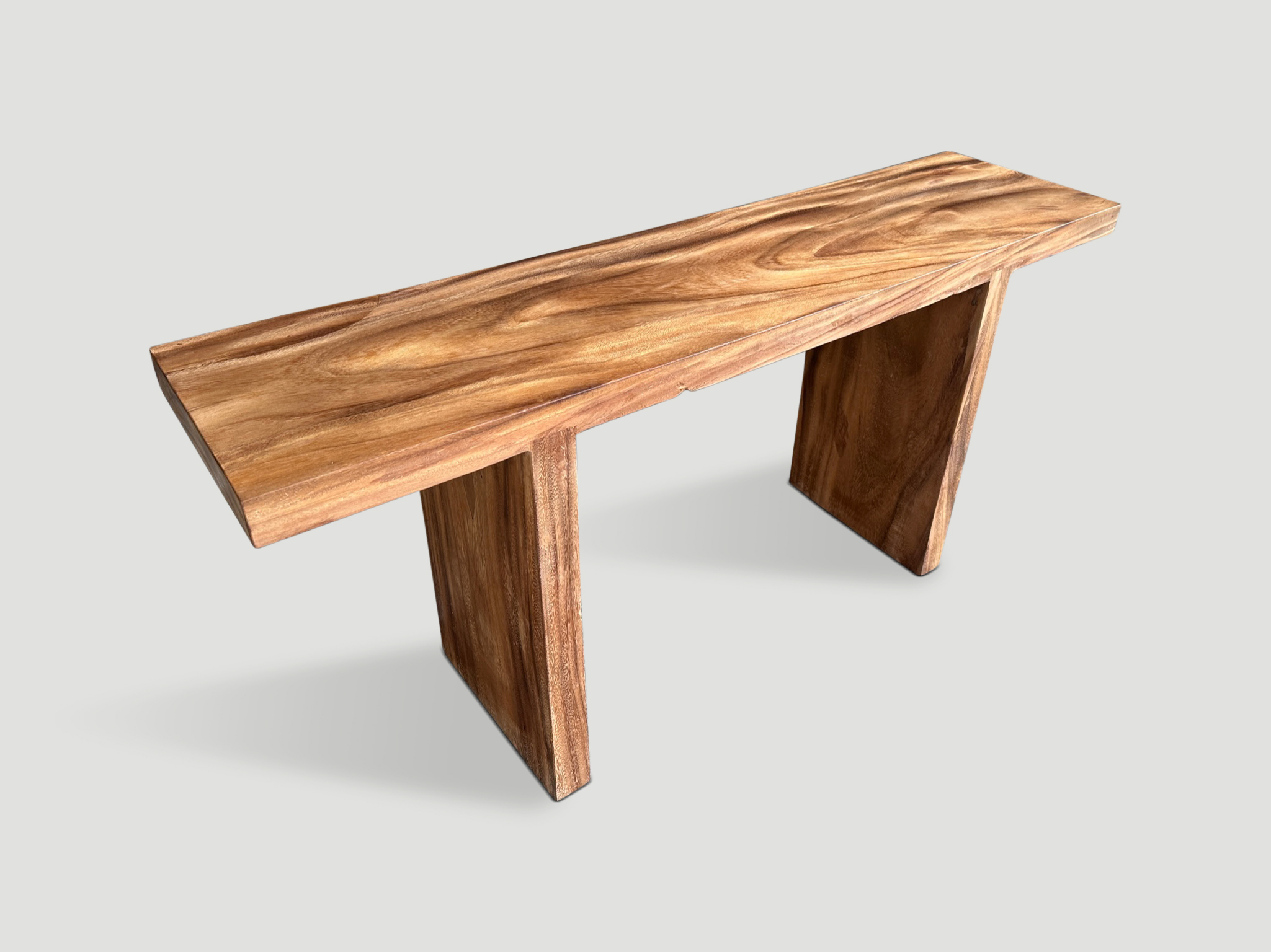 suar wood minimalist console table