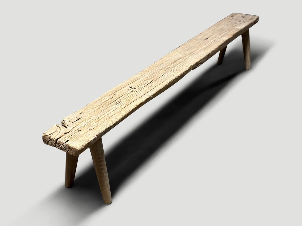 wabi sabi teak wood bench