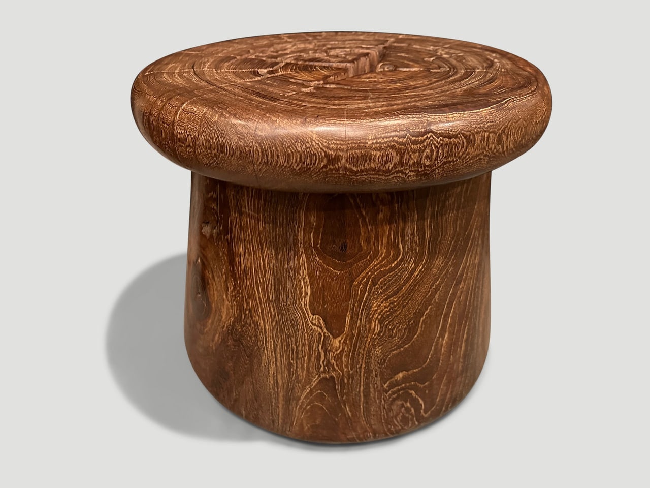 century old teak wood side table