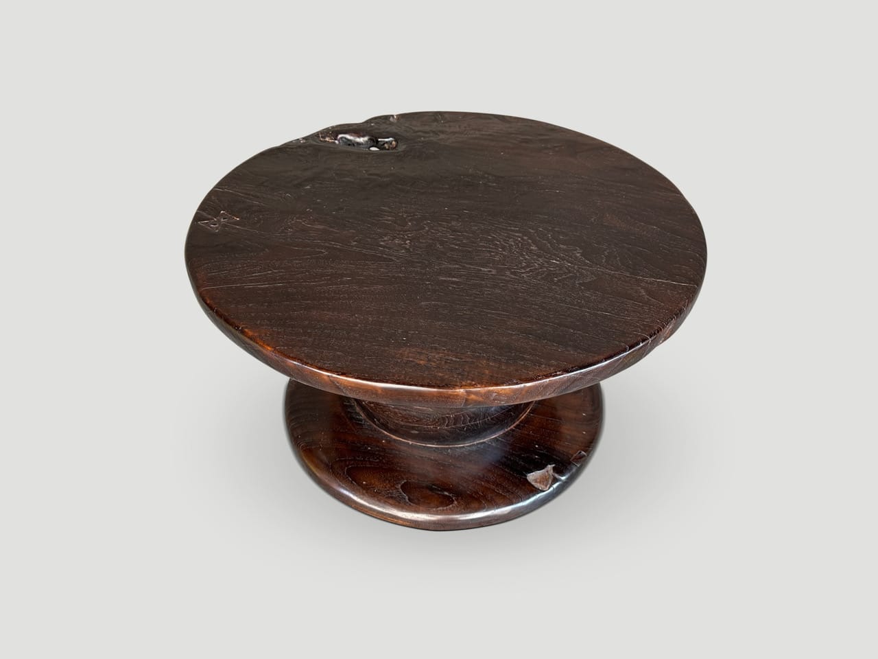 rare antique teak wood side table