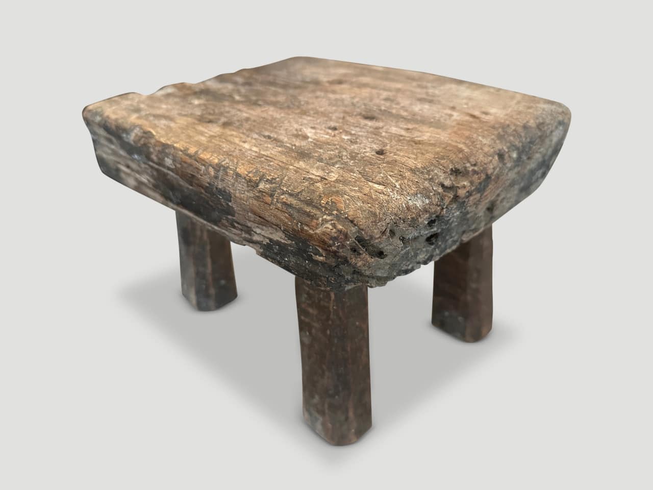 low antique stool or side table