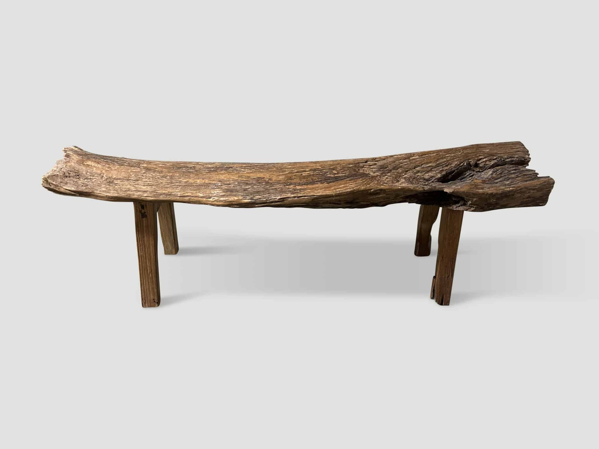 ANTIQUE LOG STYLE BENCH