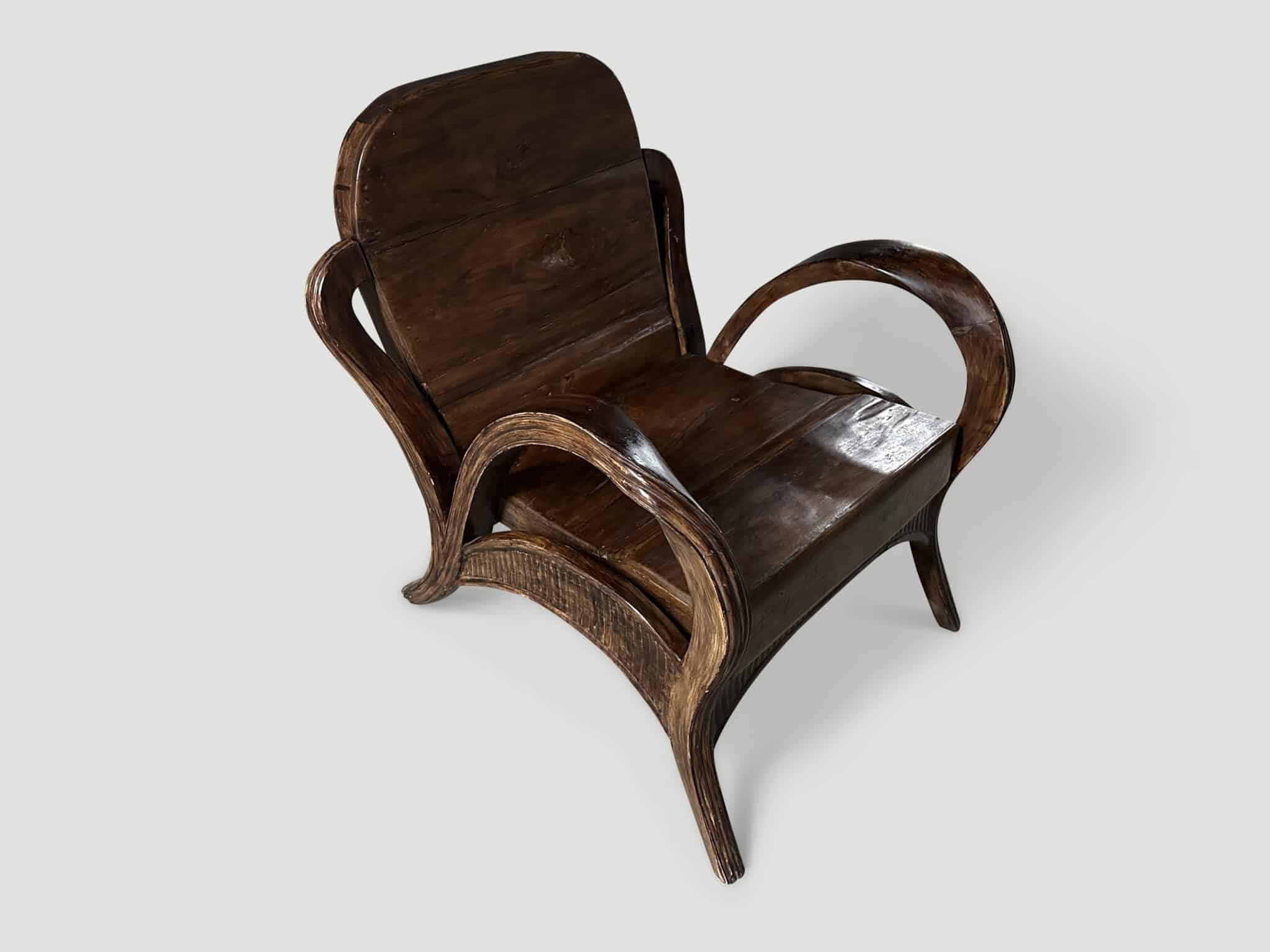 sculptural antique arm chair