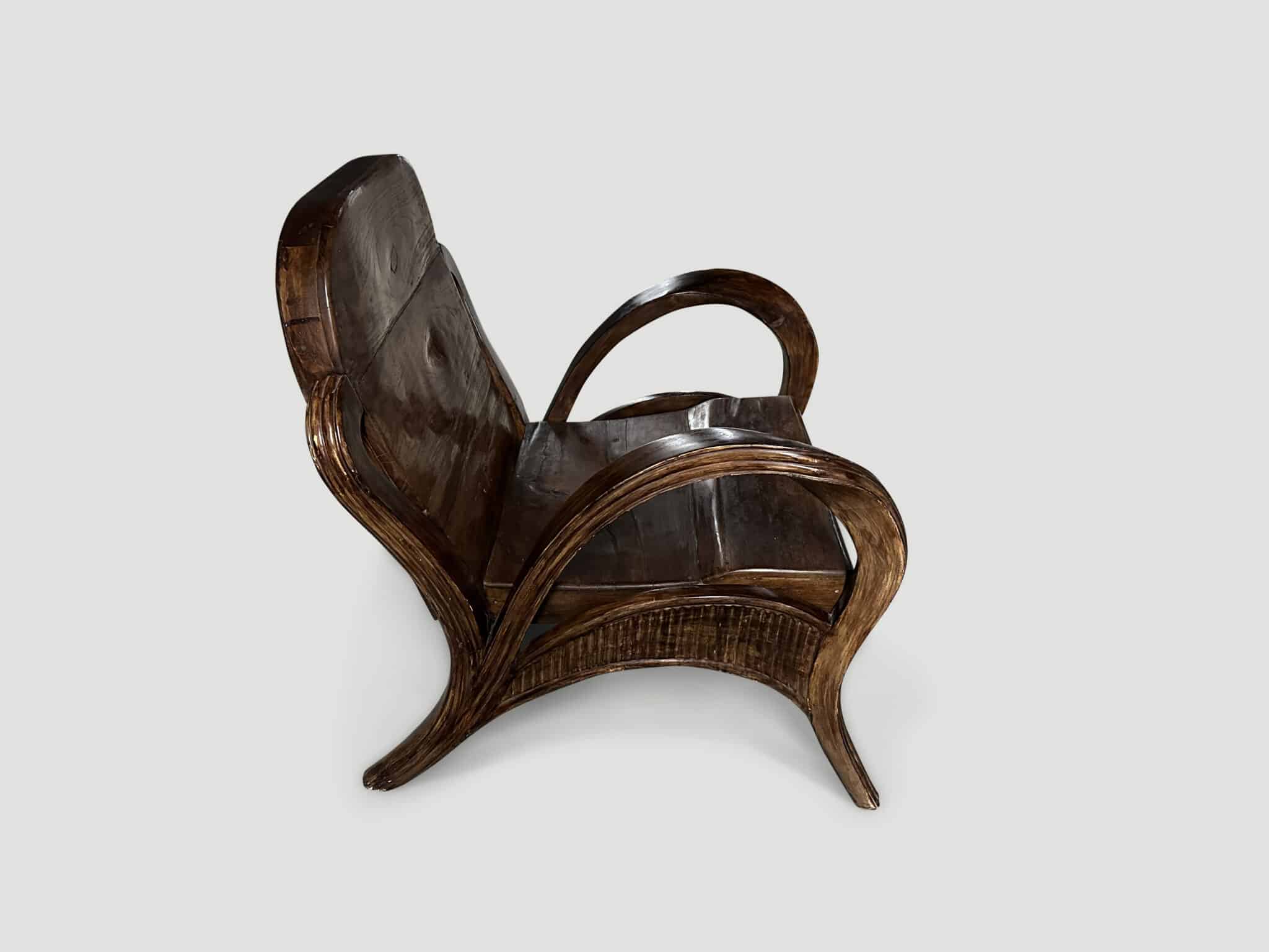 sculptural antique arm chair