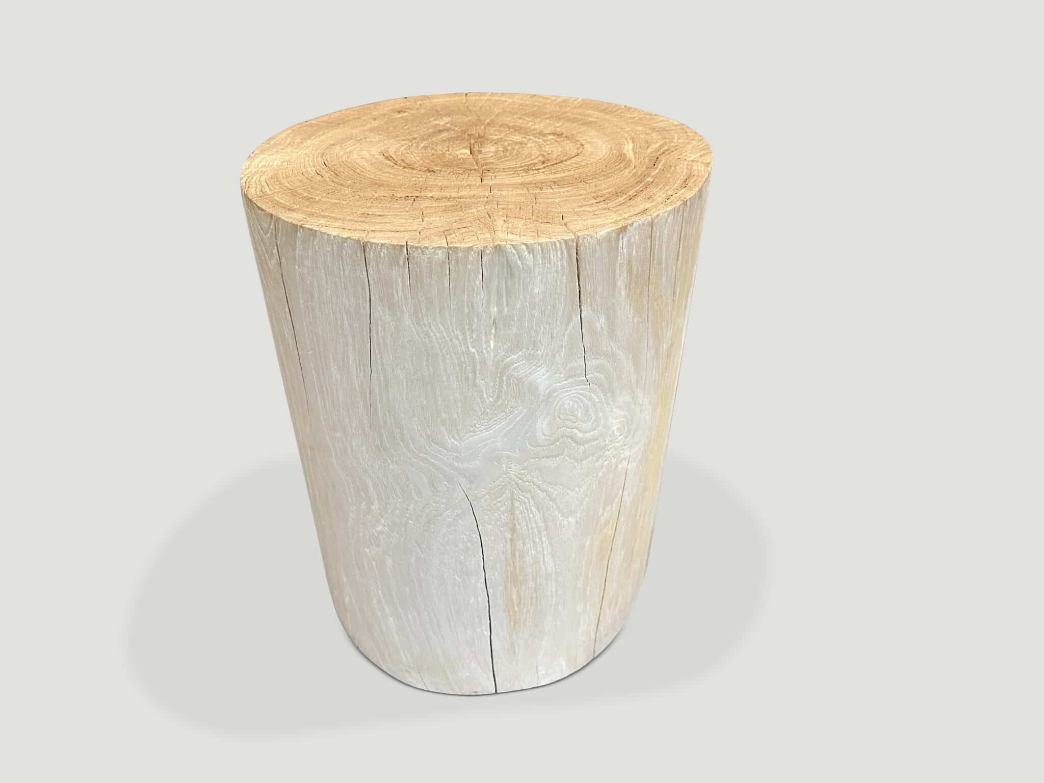 Reclaimed teak wood side table or stool