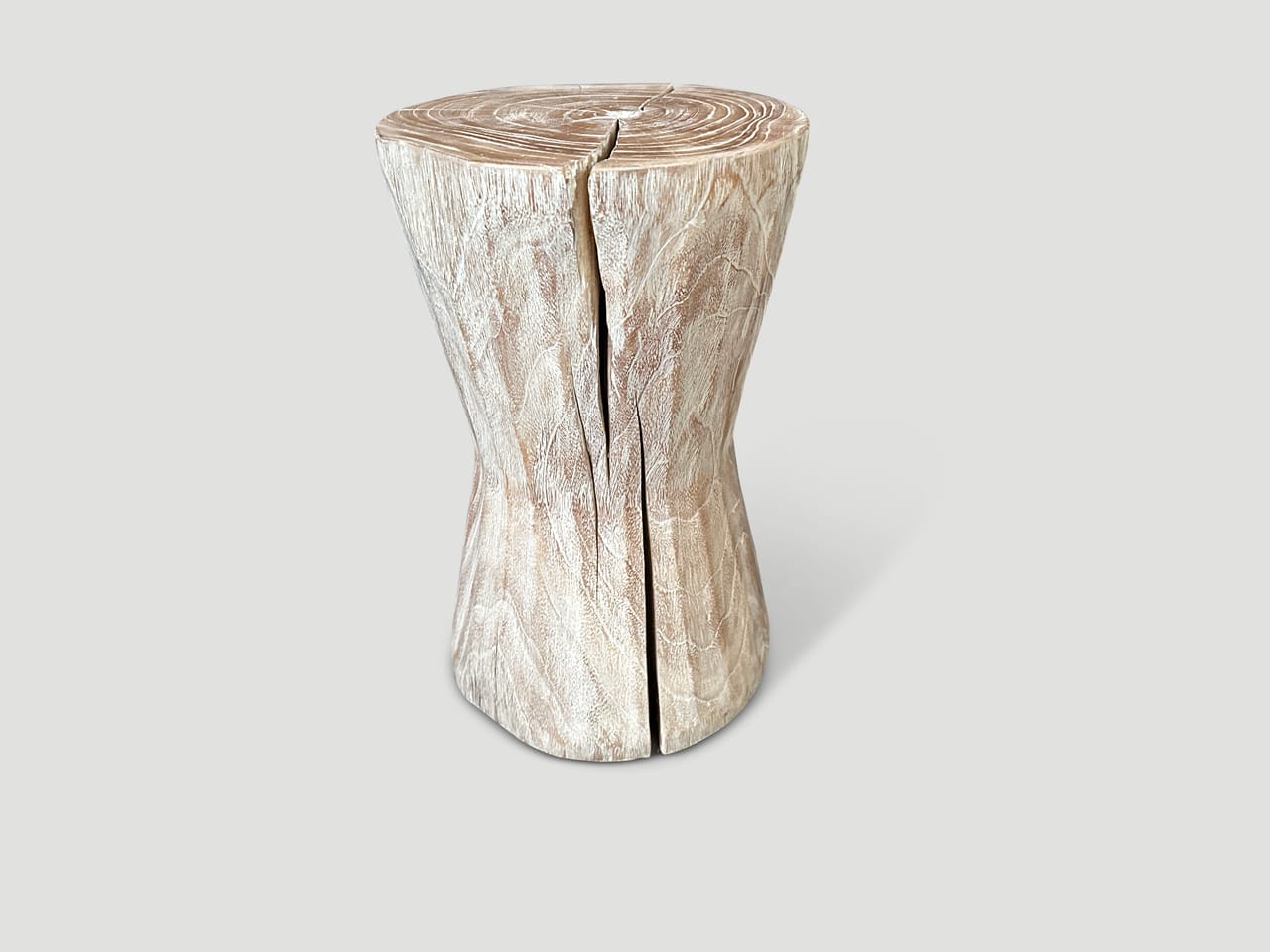 BEVELLED TEAK SIDE TABLE OR STOOL