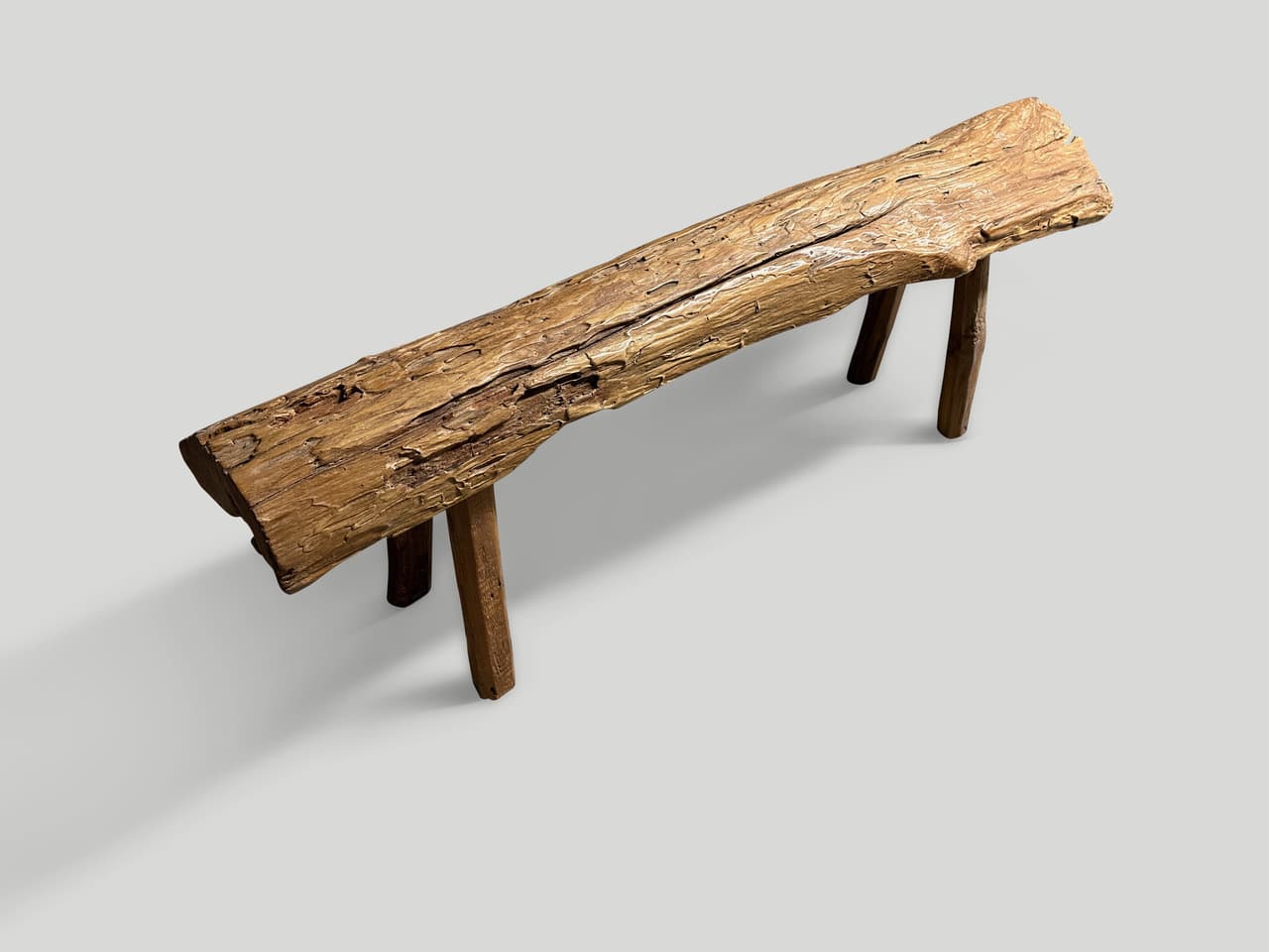 antique wabi sabi teak wood bench