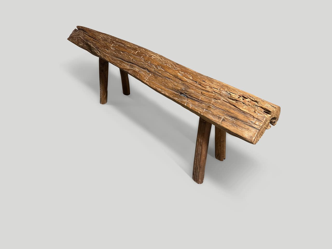 antique wabi sabi teak wood bench