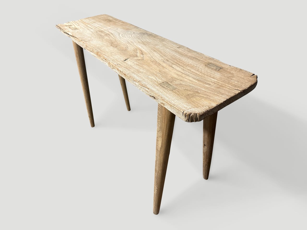 wabi sabi teak wood console table