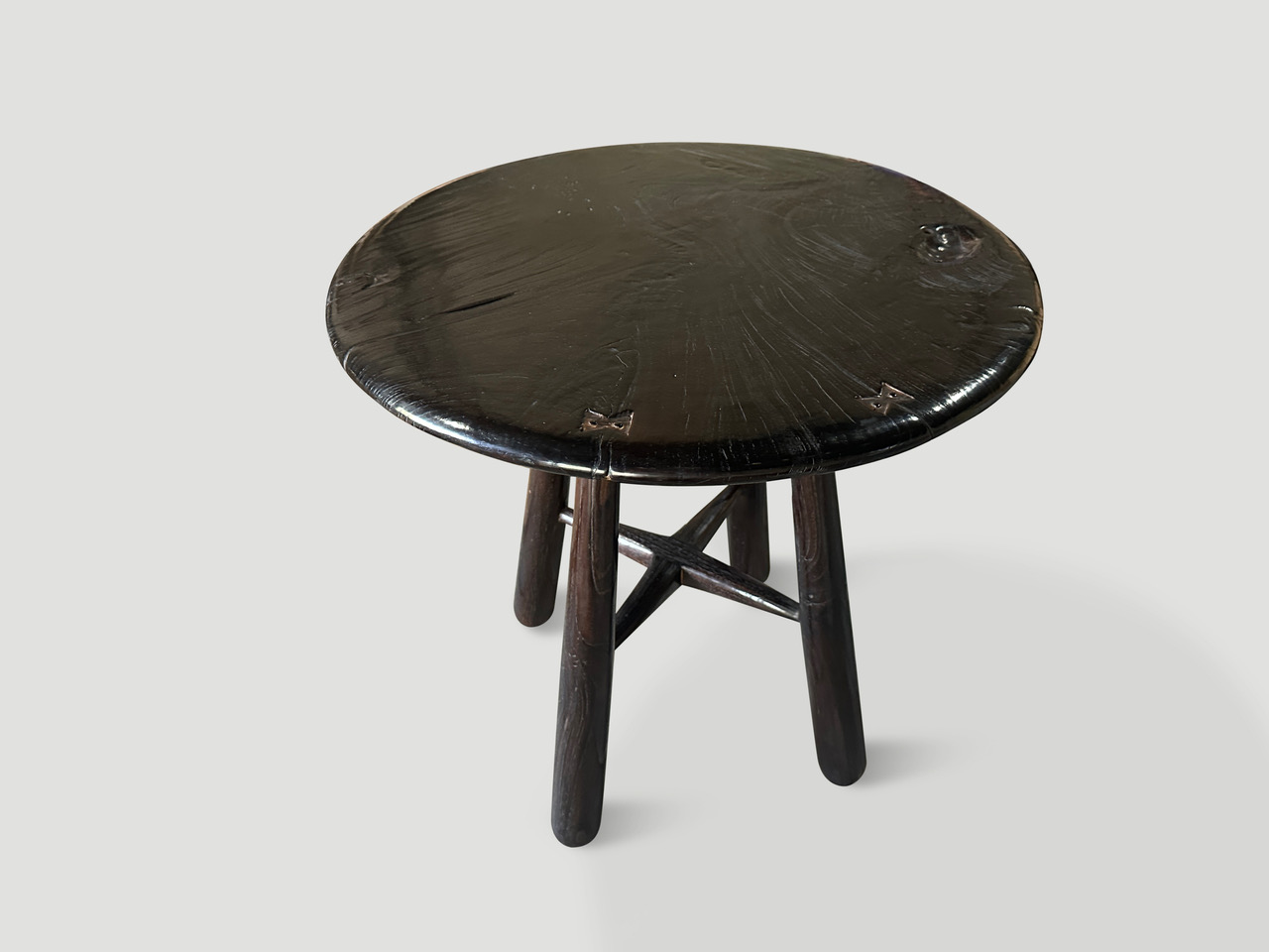 mid century couture espresso stained table