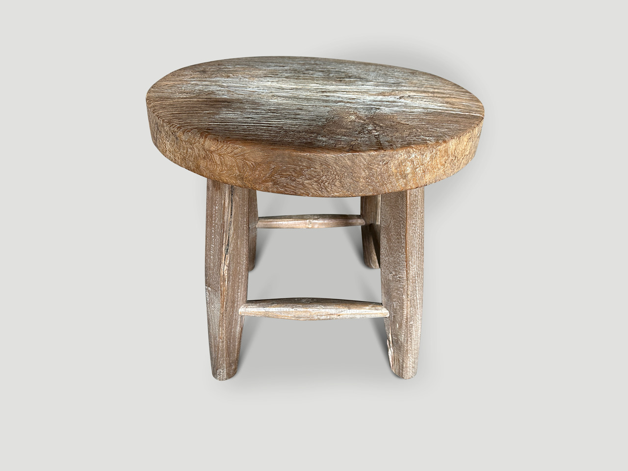large wabi sabi round side table or stool