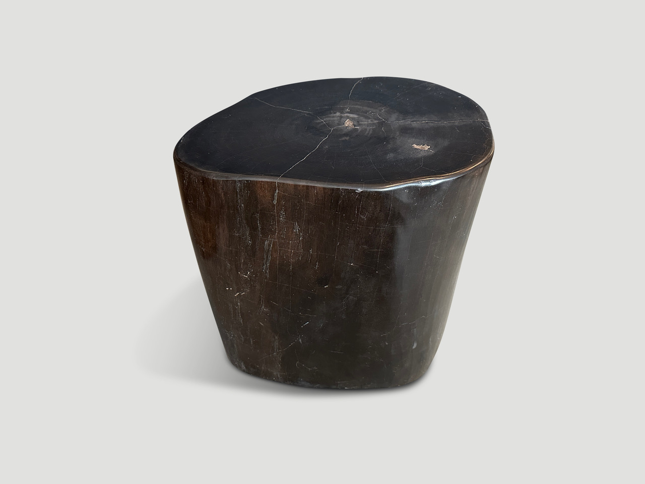 high quality super smooth petrified wood side table