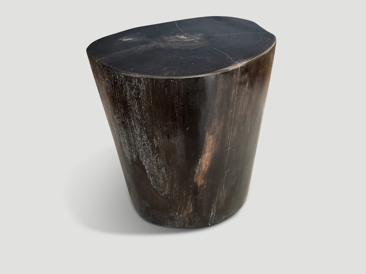 high quality super smooth petrified wood side table