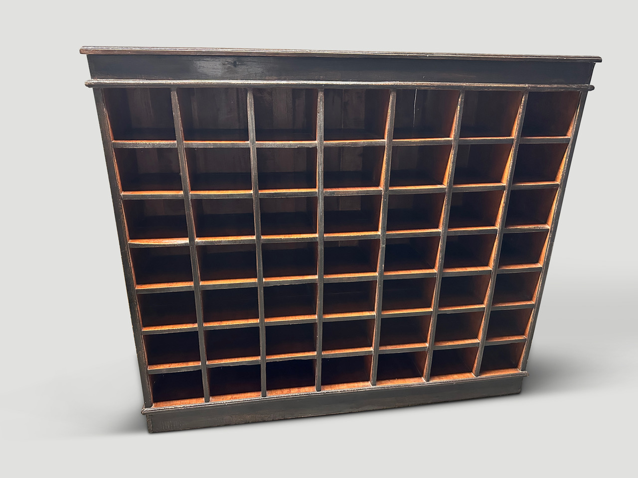 teak wood cabinet with an espresso lacquer