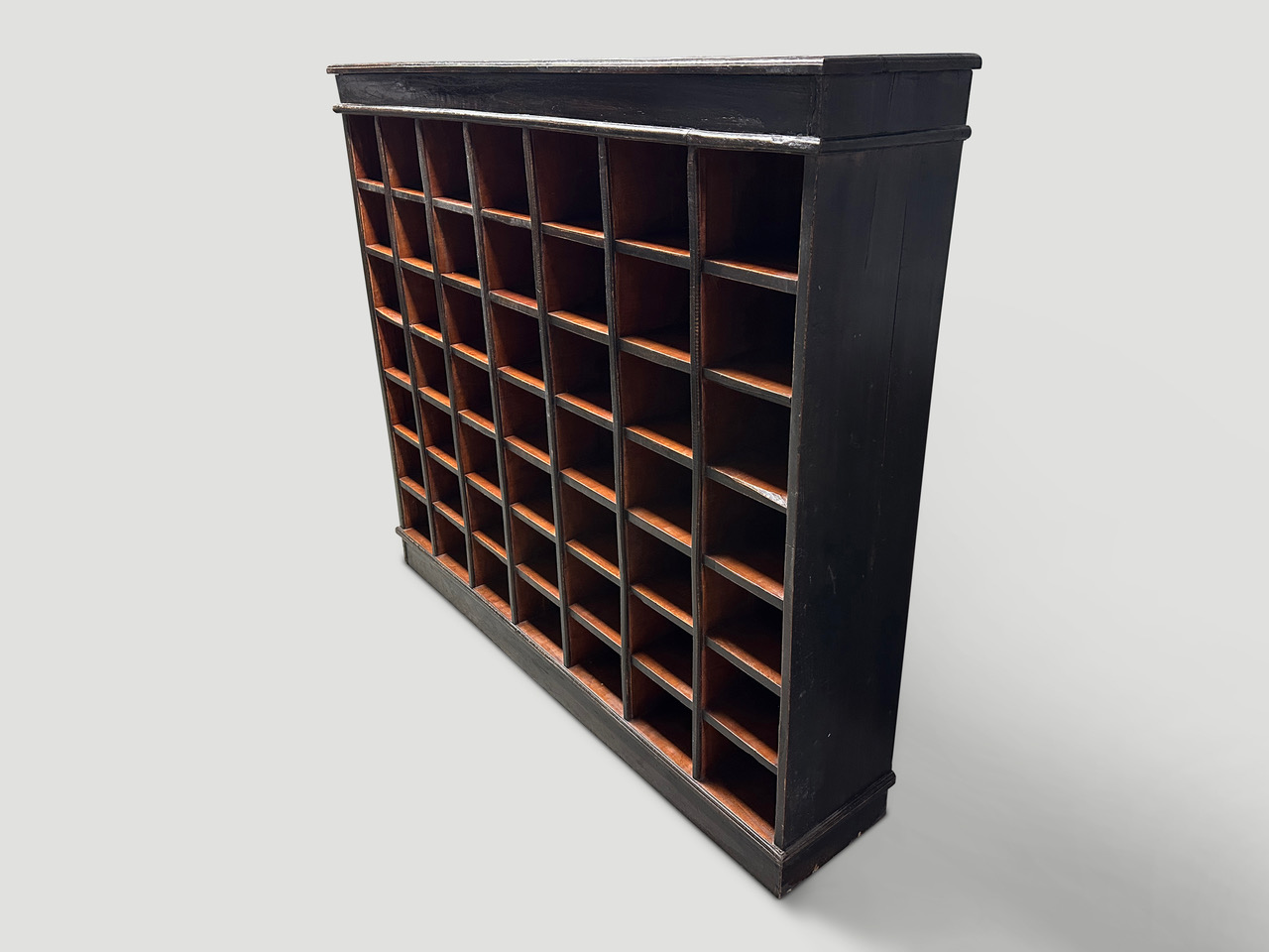 teak wood cabinet with an espresso lacquer