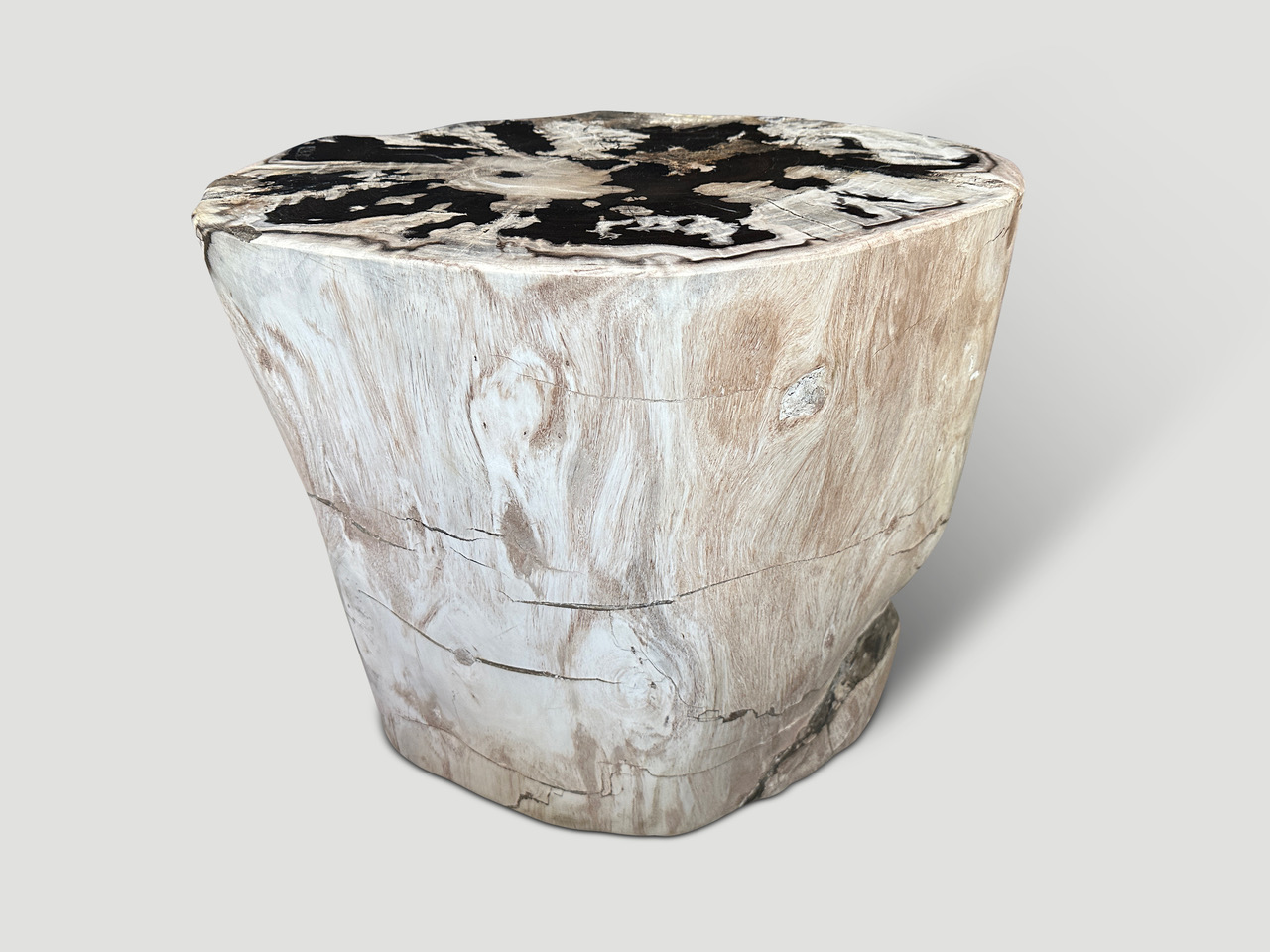 high quality petrified wood side table