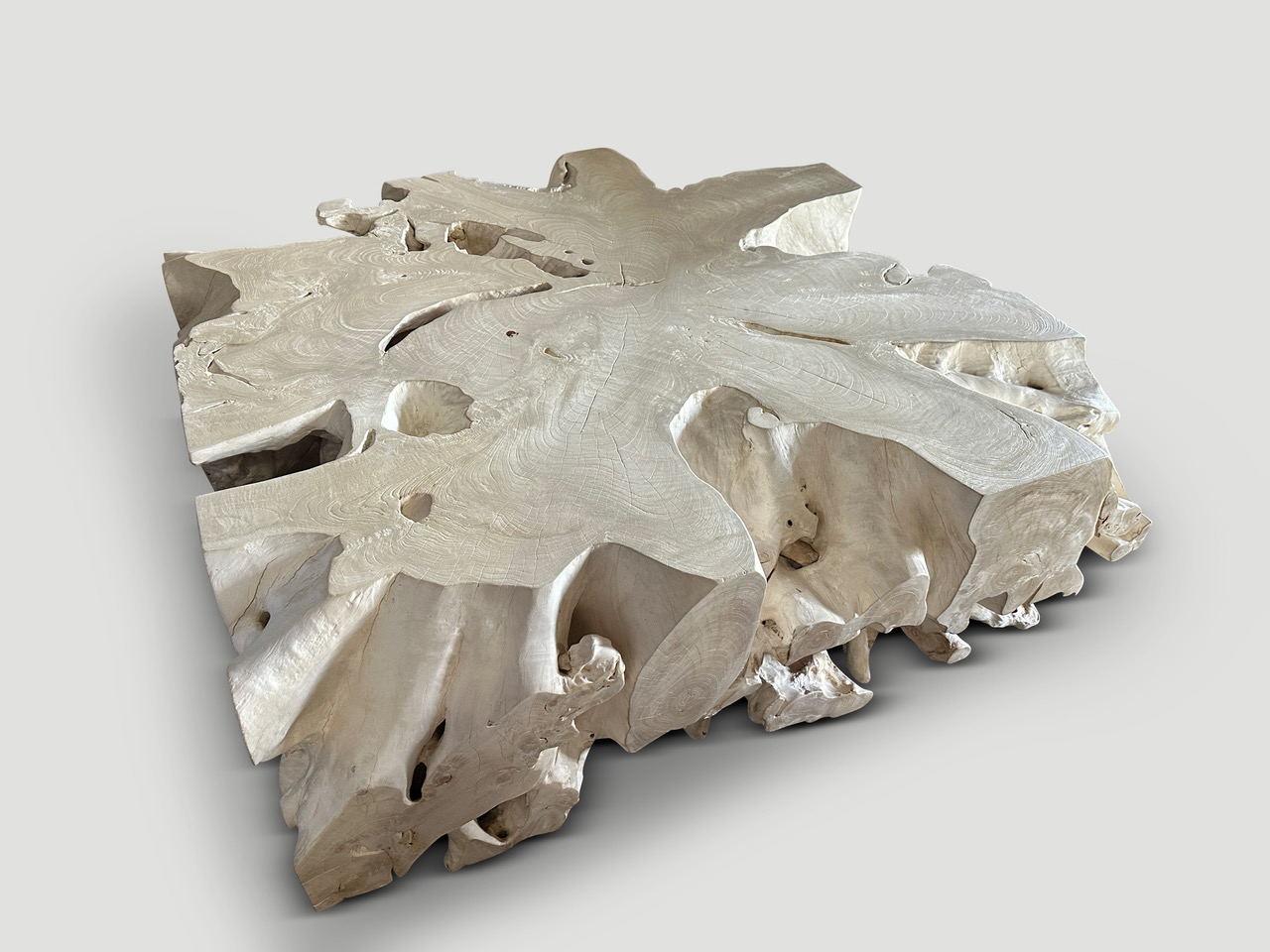 bleached organic root coffee table