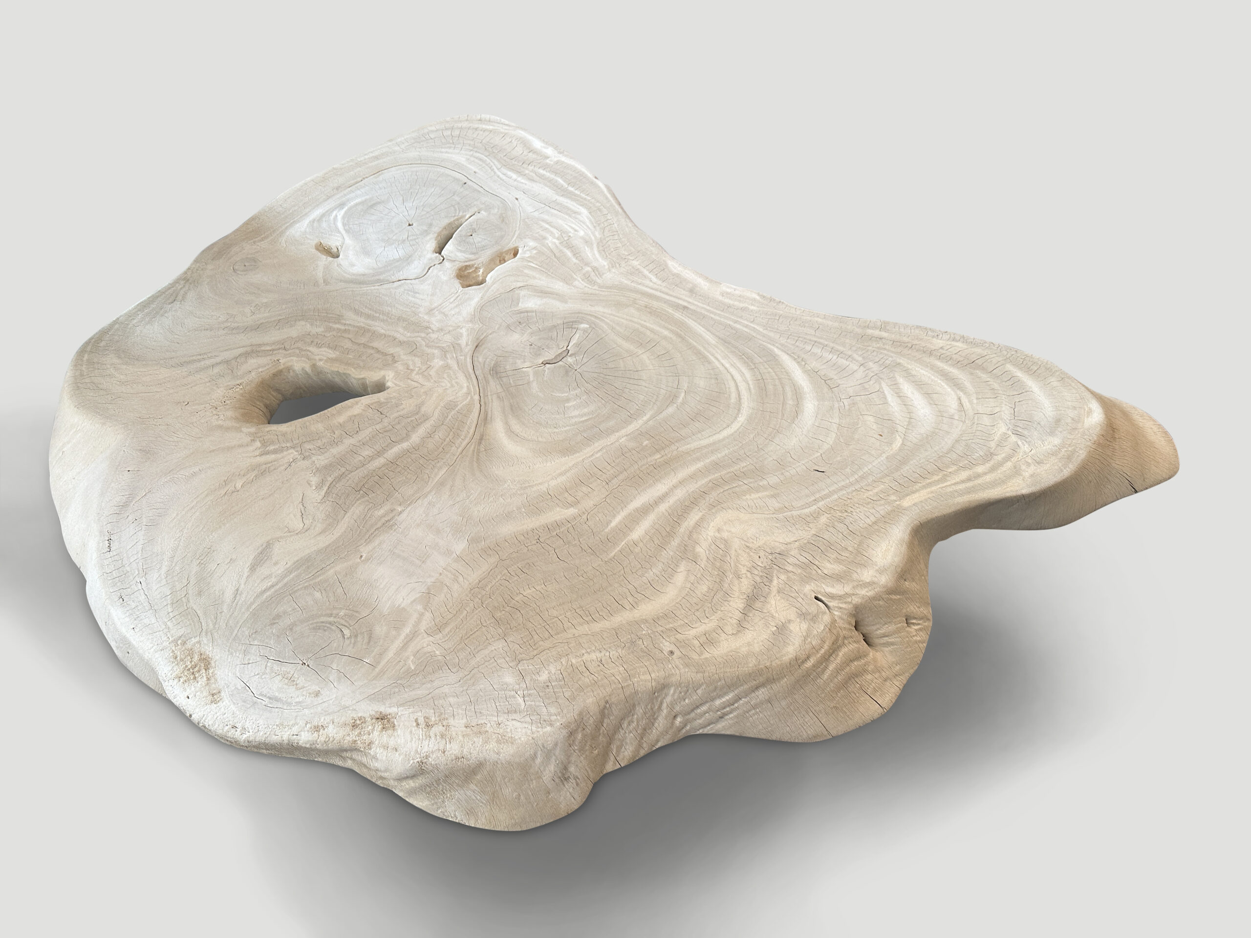 single slab reclaimed suar wood coffee table