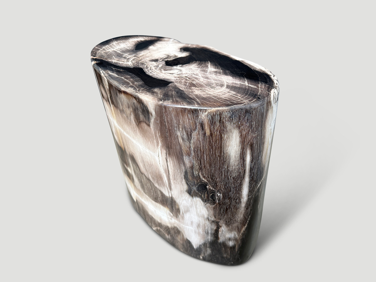 petrified wood side table