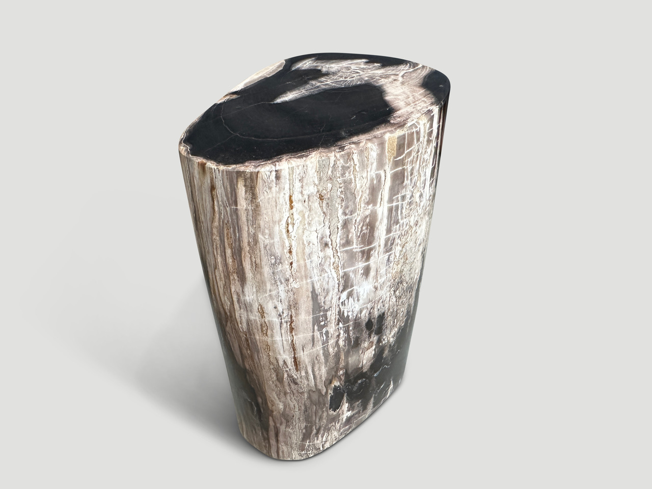 high quality petrified wood side table