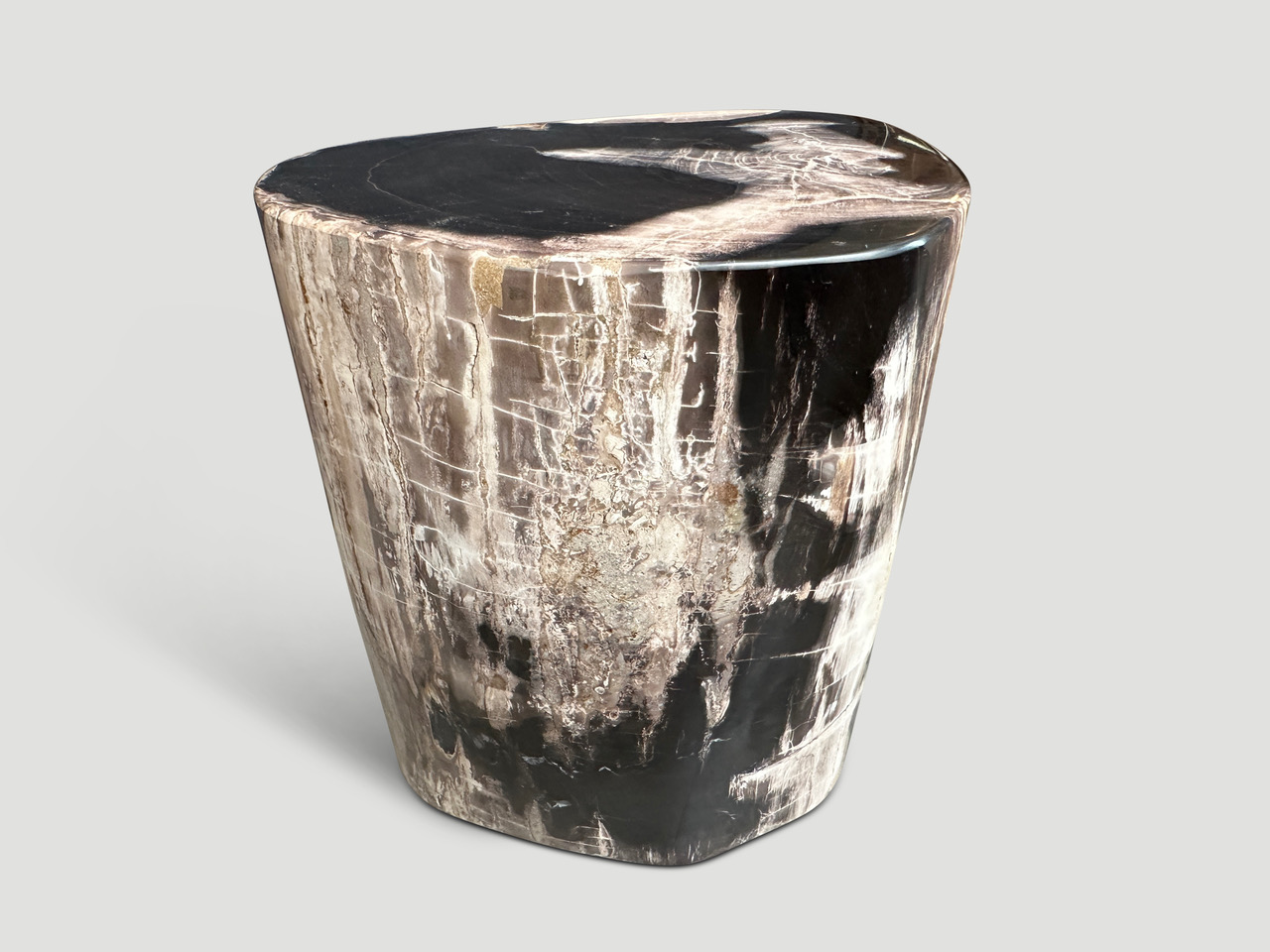 high quality petrified wood side table