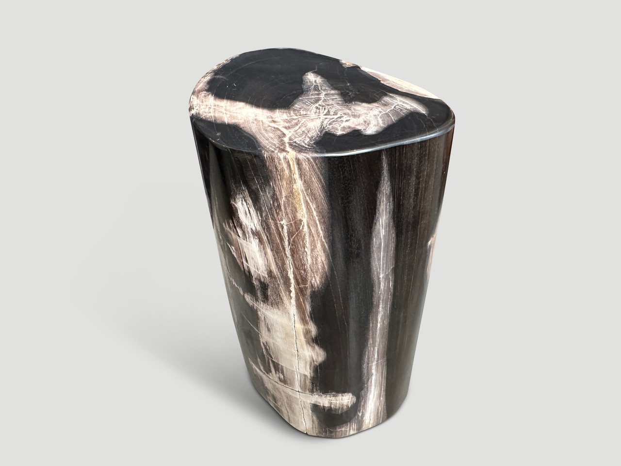 high quality petrified wood side table