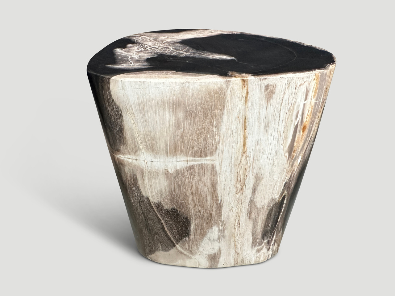 high quality petrified wood side table