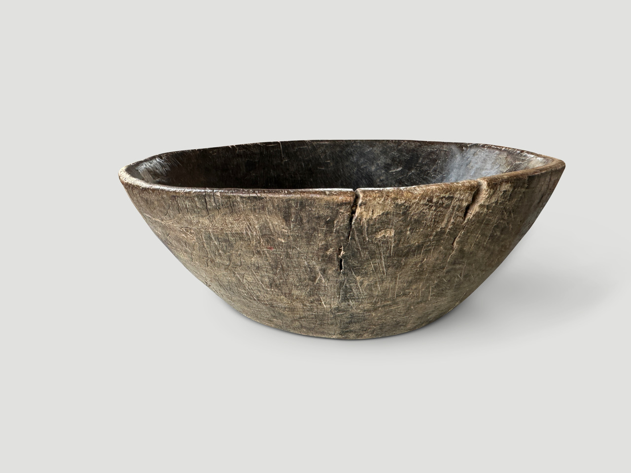 wabi sabi teak wood bowl