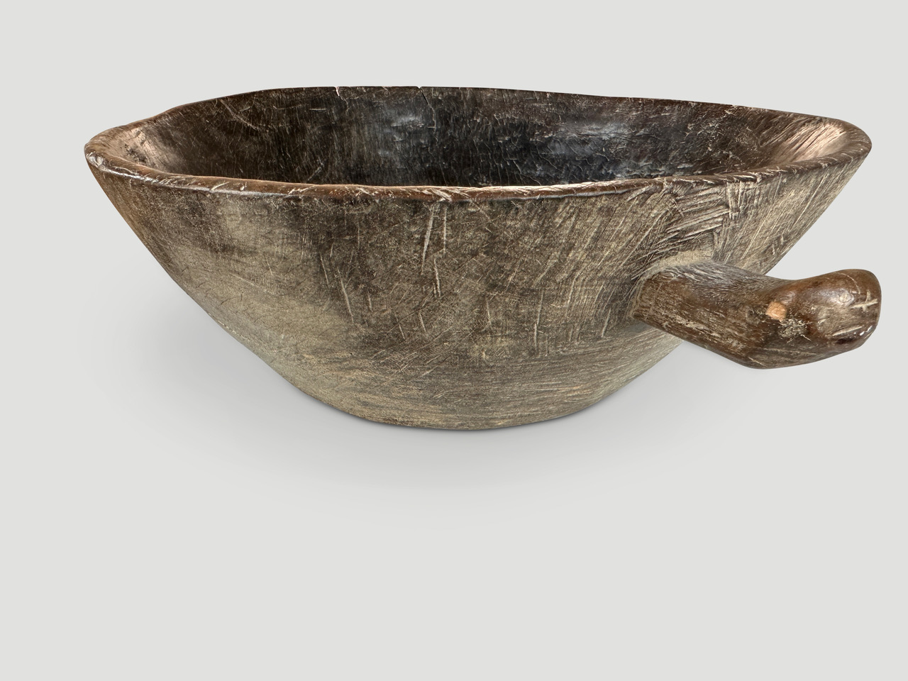 wabi sabi teak wood bowl