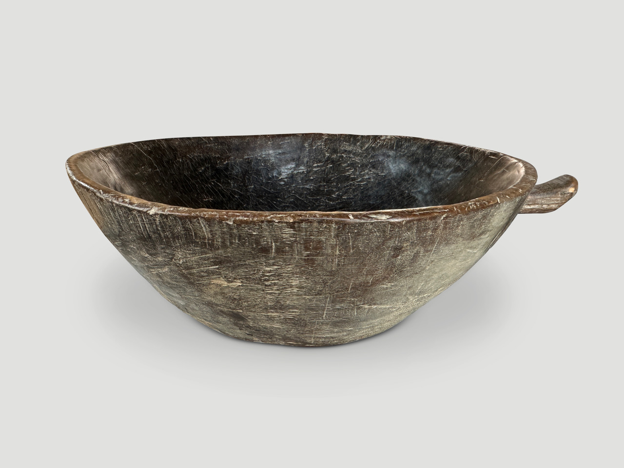 wabi sabi teak wood bowl