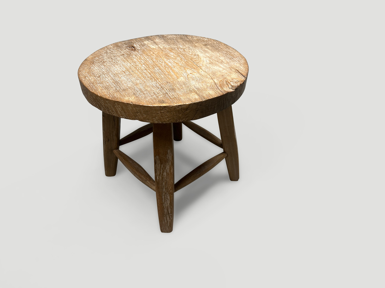 wabi sabi round side table or stool