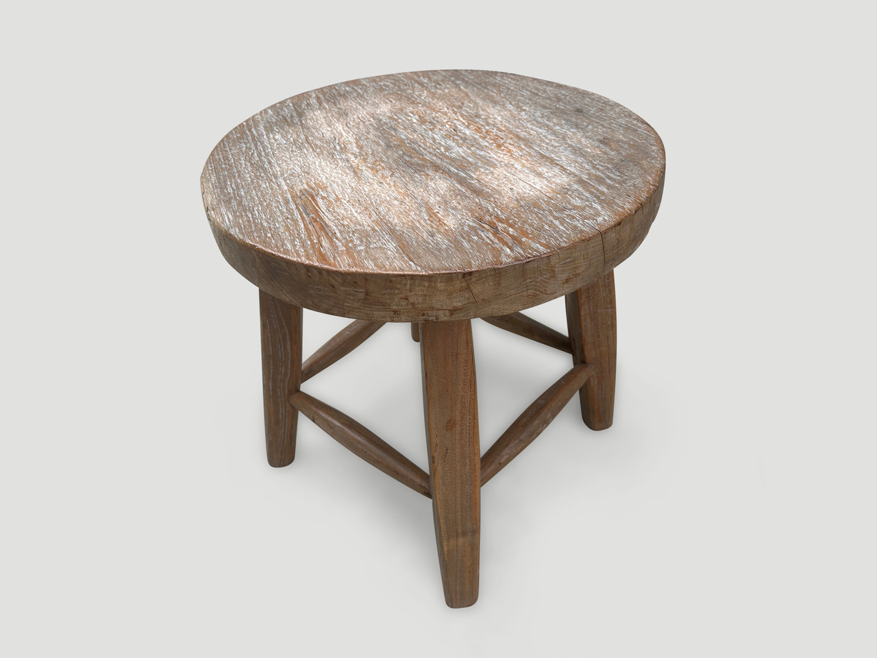 wabi sabi round side table or stool