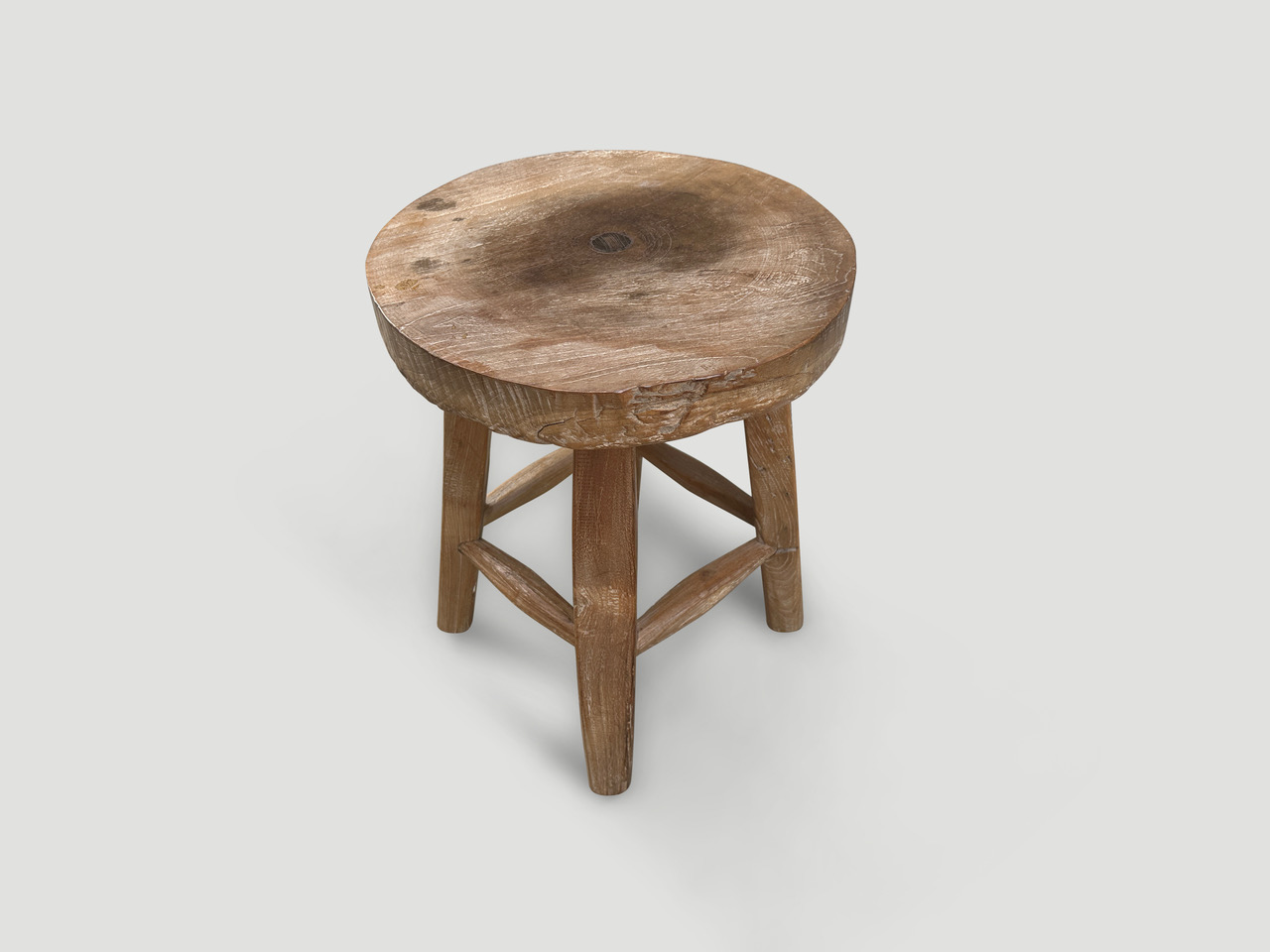 wabi sabi round side table or stool