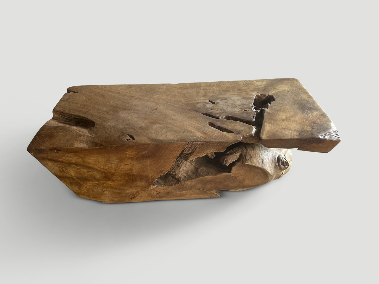 organic teak wood coffee table or bench