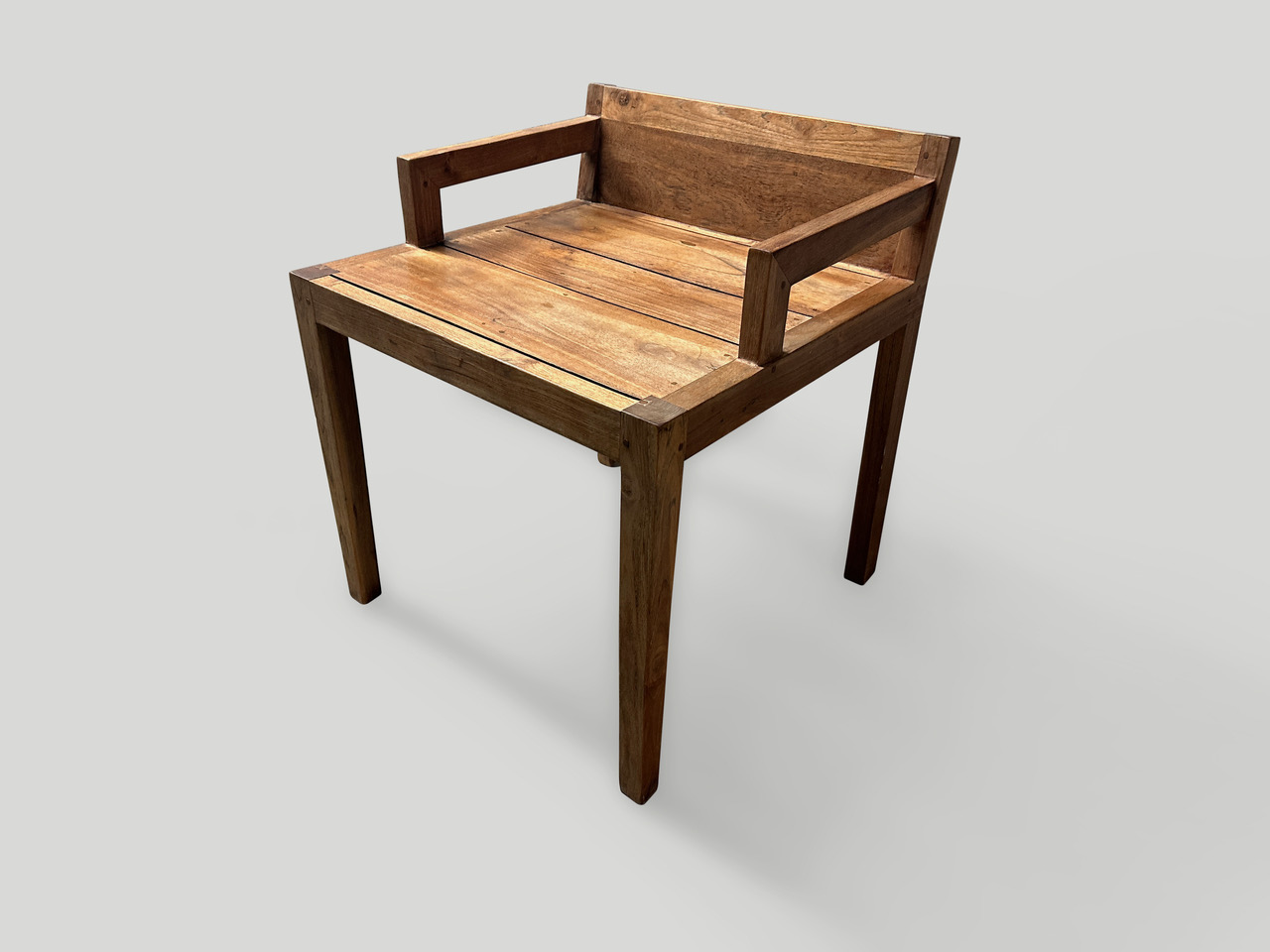 minimalist teak wood chair