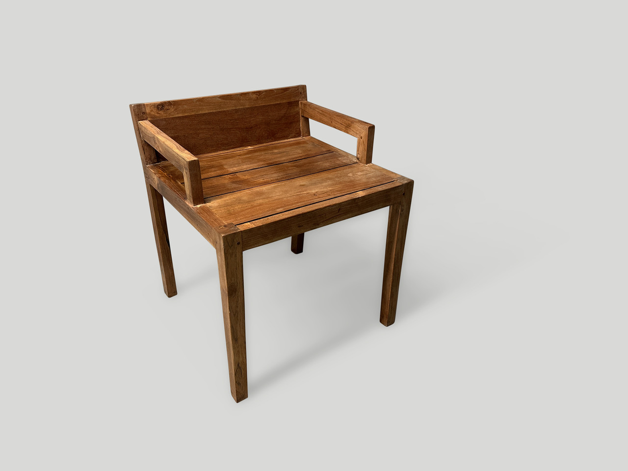 minimalist teak wood chair