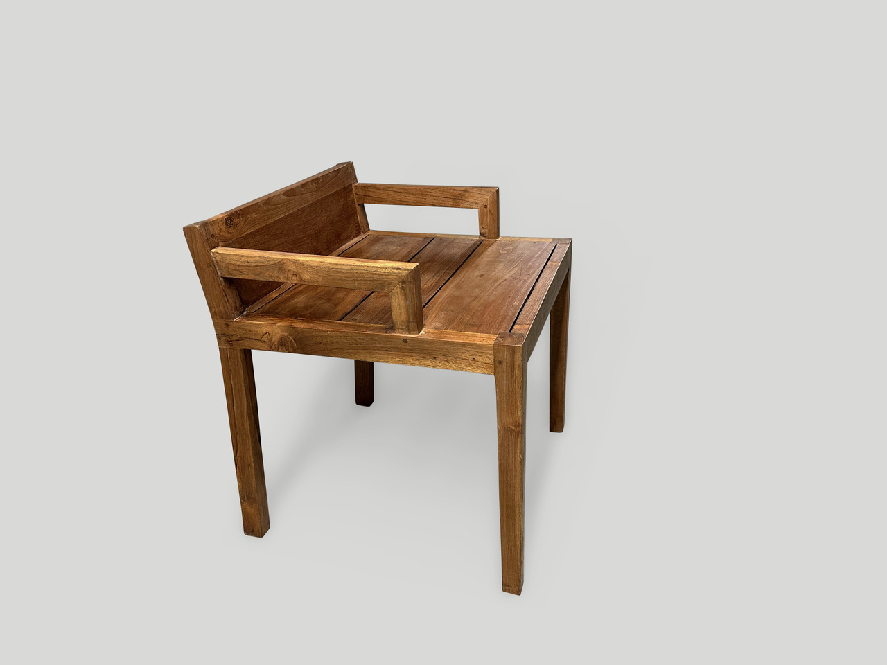 minimalist teak wood chair