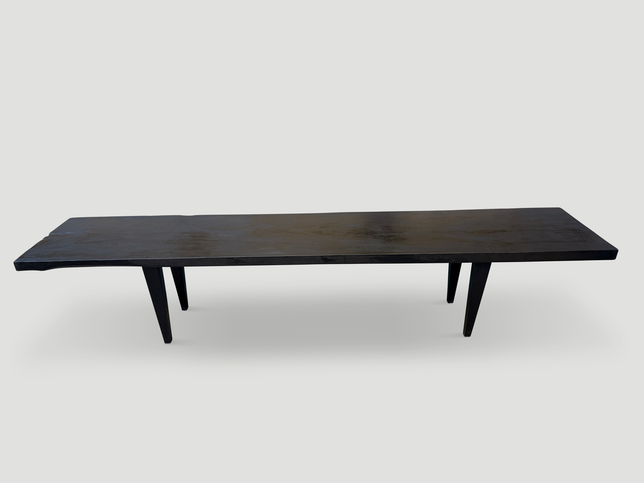 charred bench or coffee table