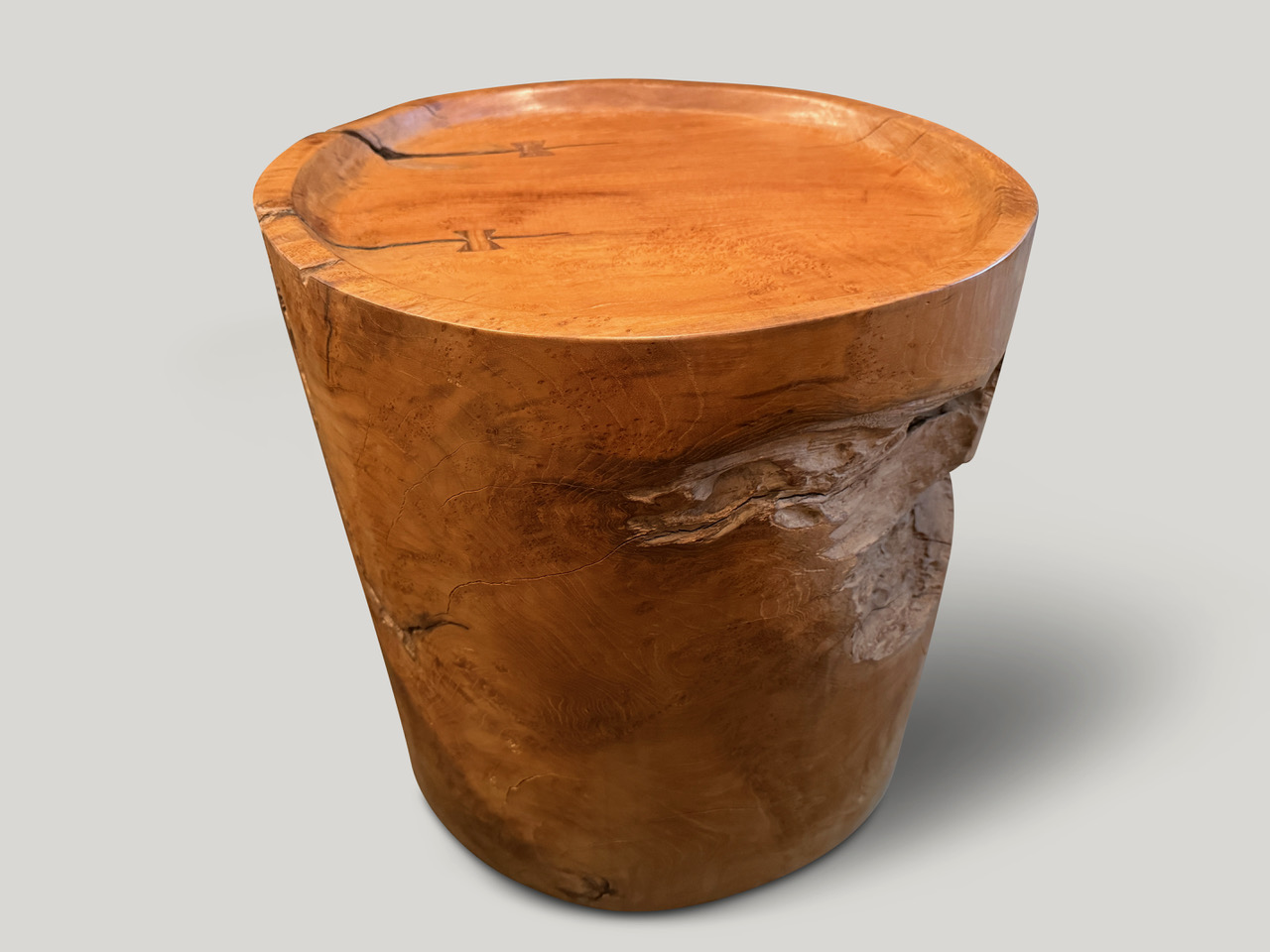 teak wood tray side table