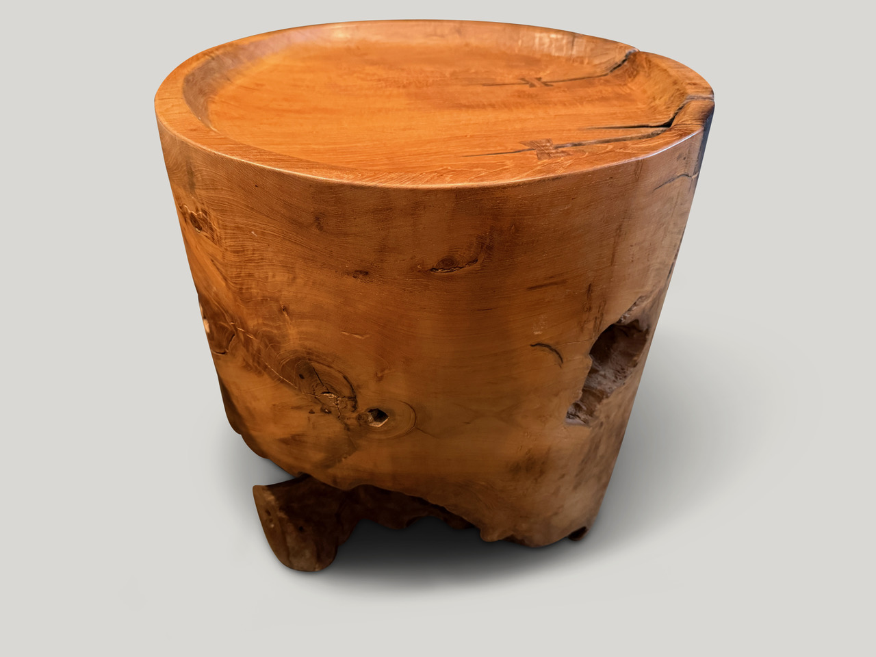 teak wood tray side table