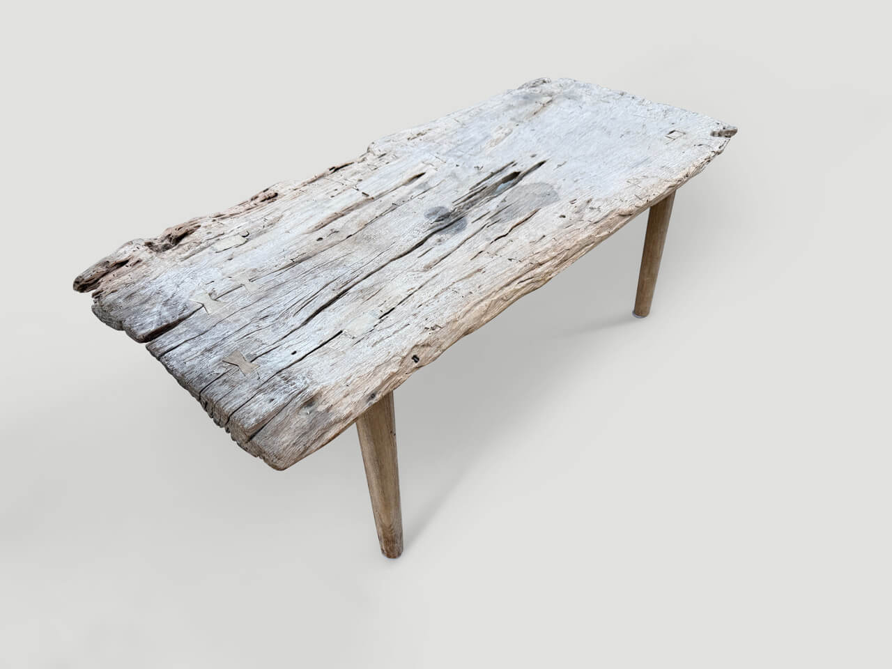 reclaimed teak wood coffee table