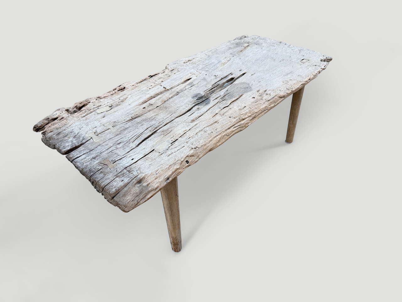 reclaimed teak wood coffee table