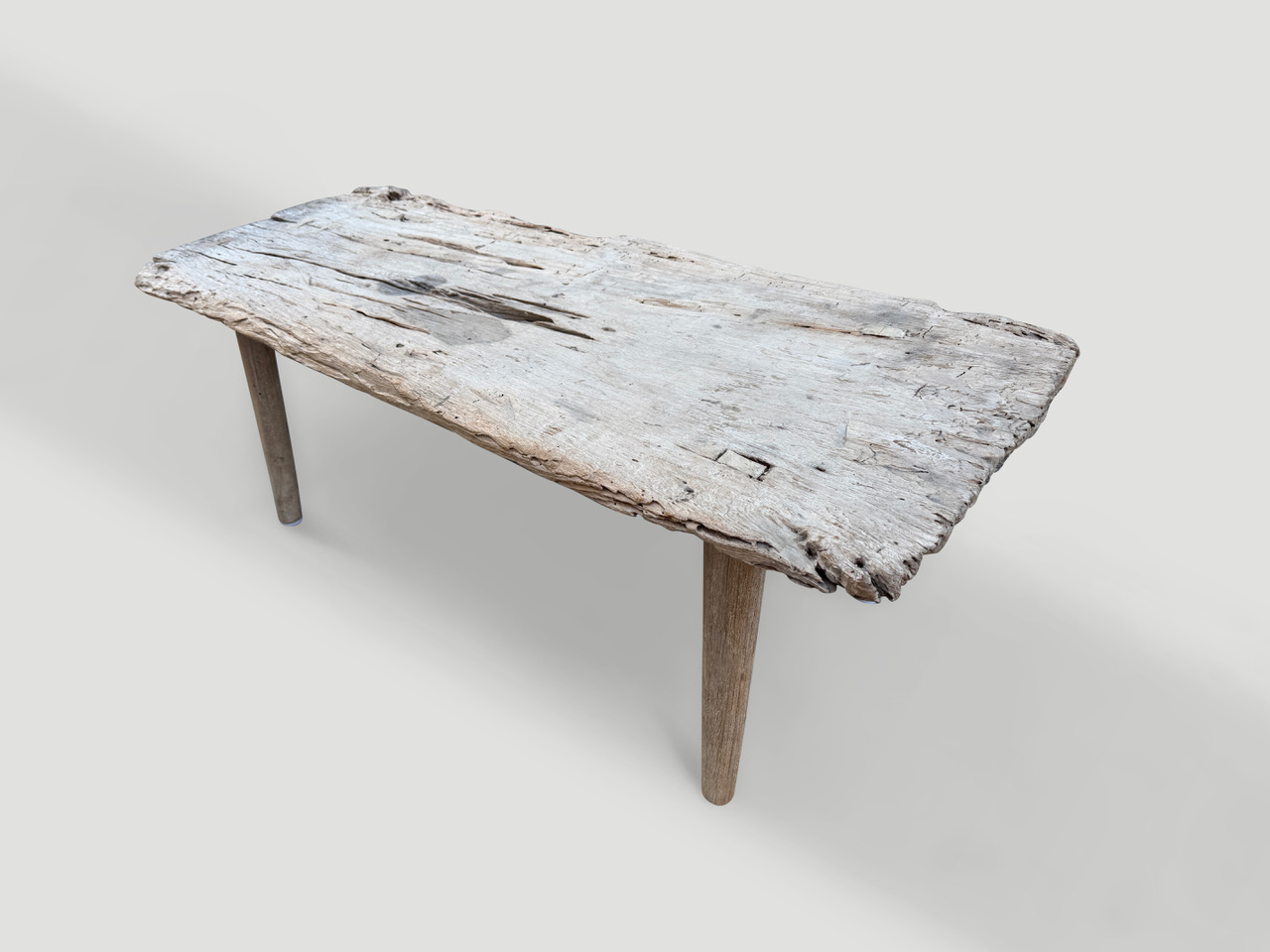 reclaimed teak wood coffee table