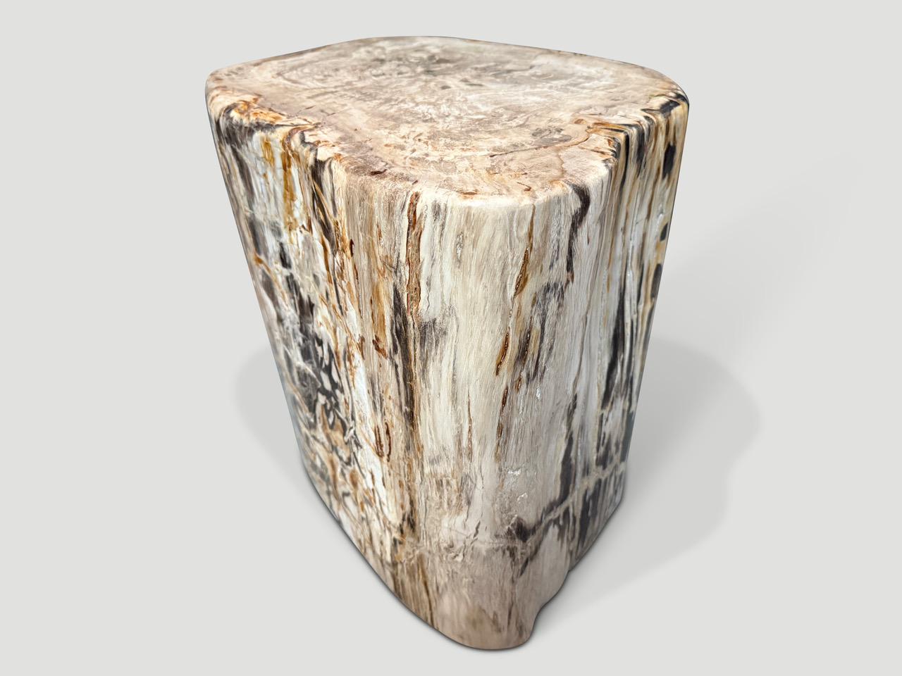 high quality petrified wood side table