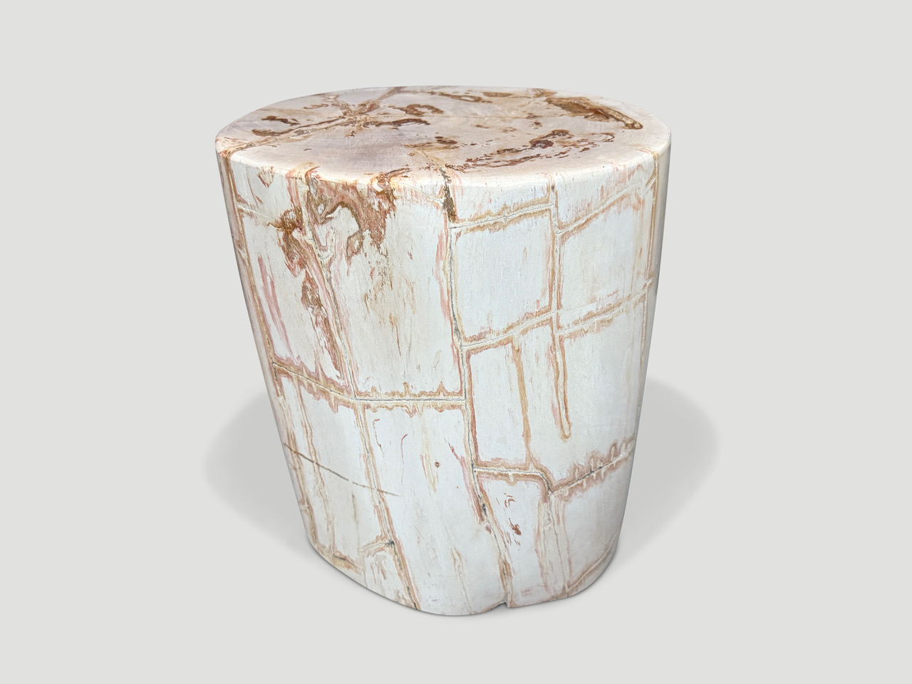 high quality petrified wood side table