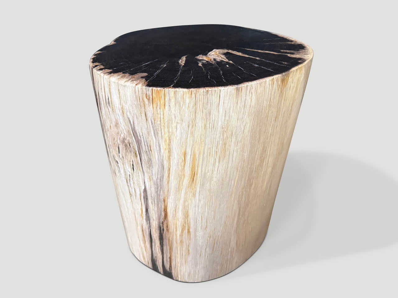 petrified wood side table or pedestal