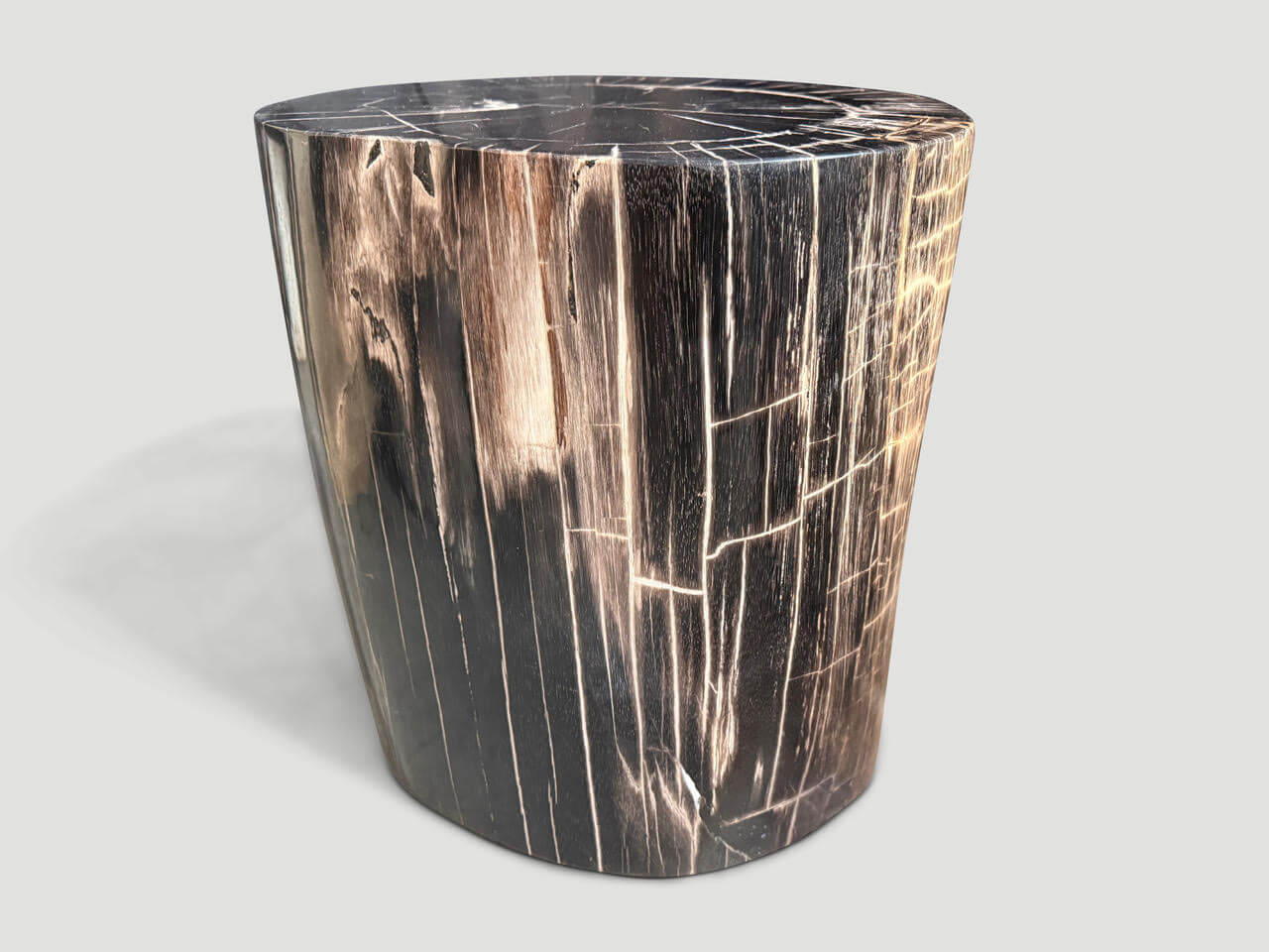 EXQUISITE HIGH QUALITY PETRIFIED WOOD SIDE TABLE OR PEDESTAL