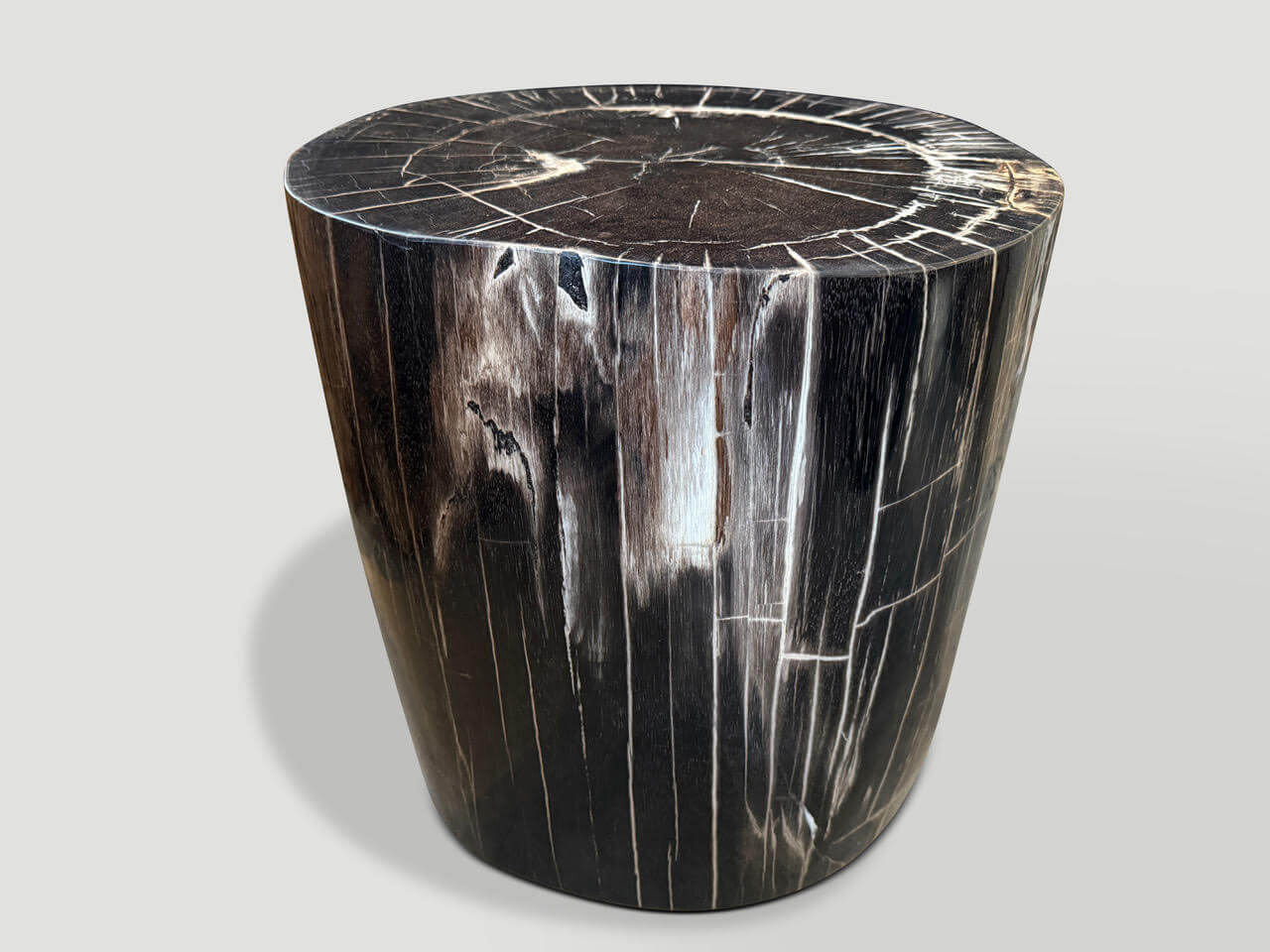 EXQUISITE HIGH QUALITY PETRIFIED WOOD SIDE TABLE OR PEDESTAL