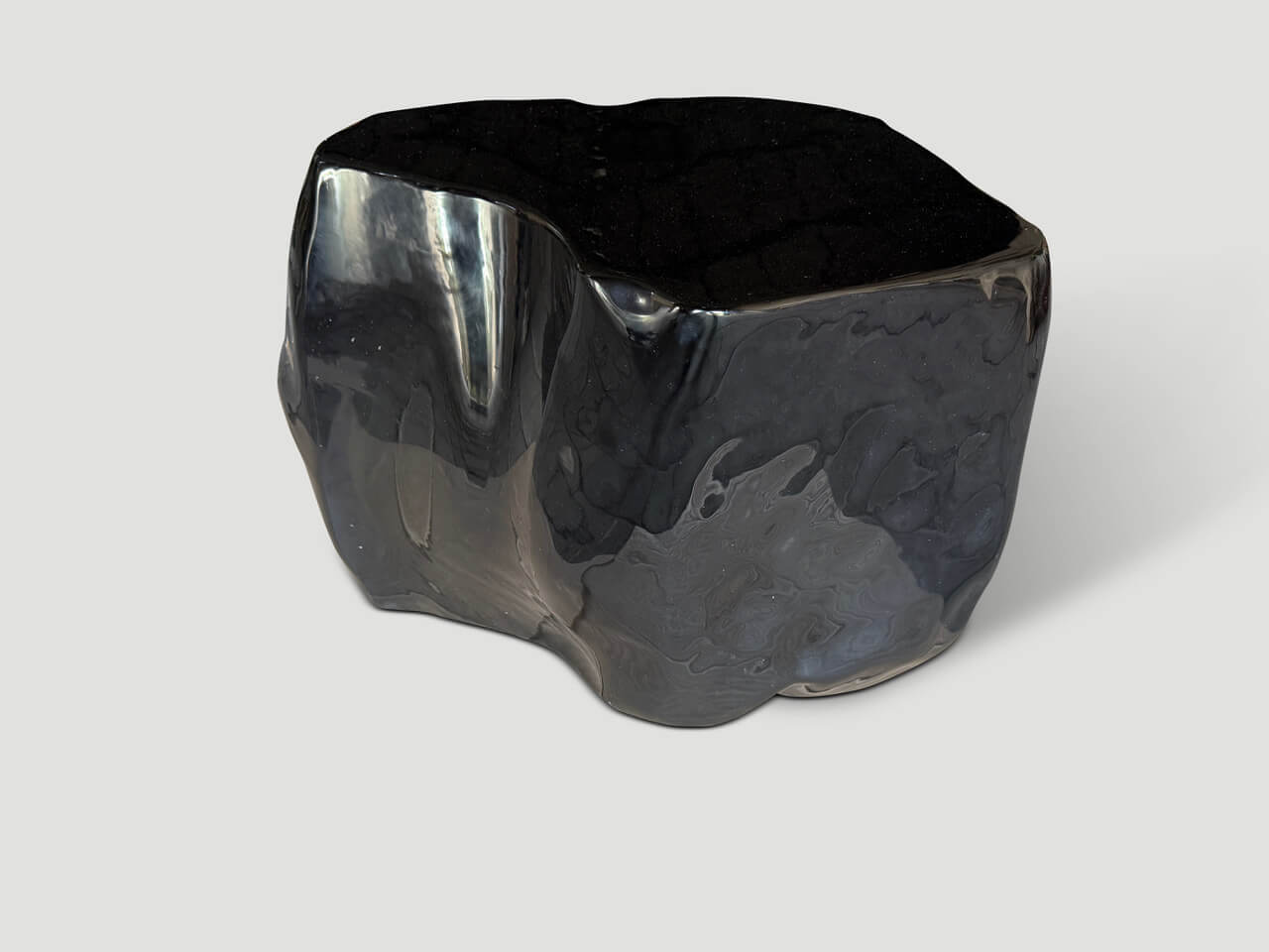 VOLCANIC GLASS COFFEE TABLE OR LARGE SIDE TABLE