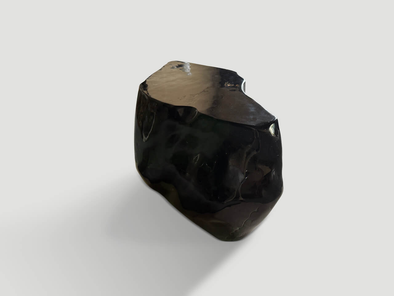 VOLCANIC GLASS COFFEE TABLE OR LARGE SIDE TABLE